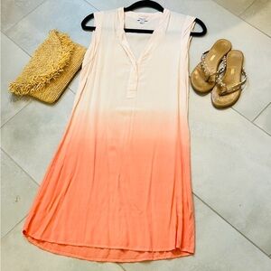 Splendid Sleeveless Ombre Dress in Peach and Cream size xs